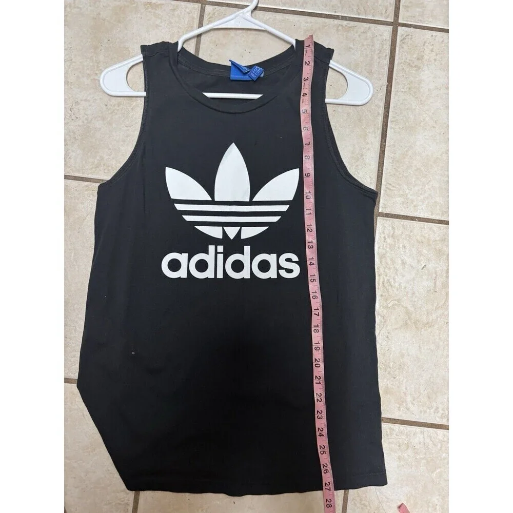 Adidas Originals Men's Trefoil Tank Top Black/White DV1509 Men's Size Small